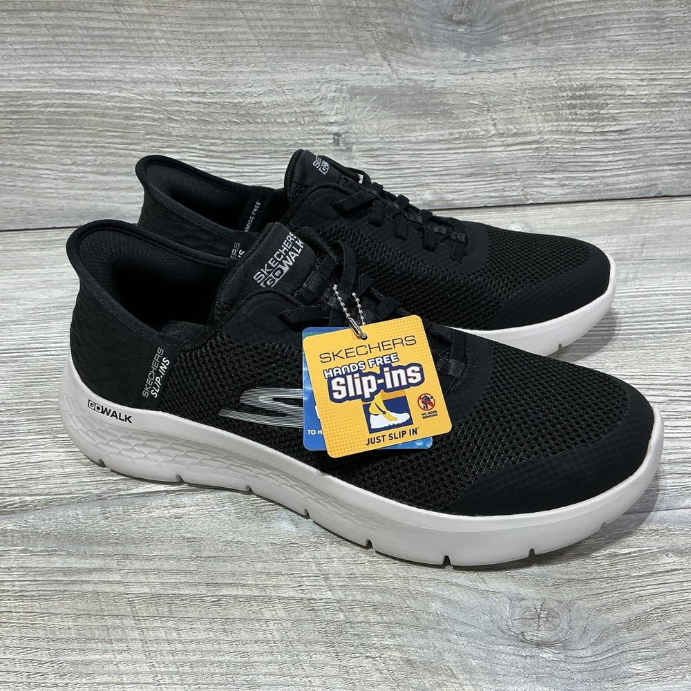 Skechers Go Walk Flex Grand Entry Black White Womens Size 9 Athletic Sneaker NEW